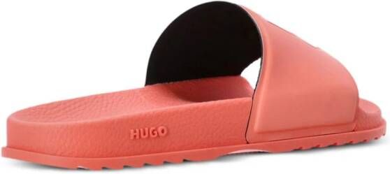 HUGO Slippers met logo-reliëf Oranje