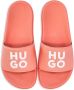 HUGO Slippers met logo-reliëf Oranje - Thumbnail 4