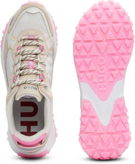 HUGO Low-top sneakers met vlakken Roze