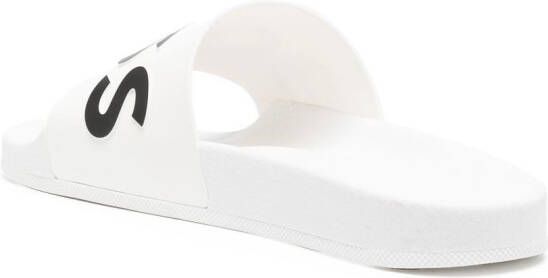 HUGO Slippers met logo-reliëf Wit