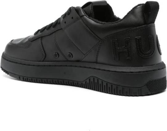 HUGO Sneakers met logo-reliëf Zwart