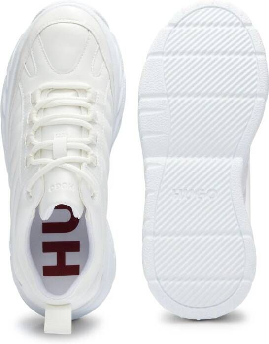 HUGO Sneakers van imitatieleer Wit