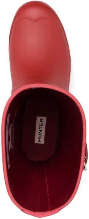 Hunter Laarzen met logopatch Rood