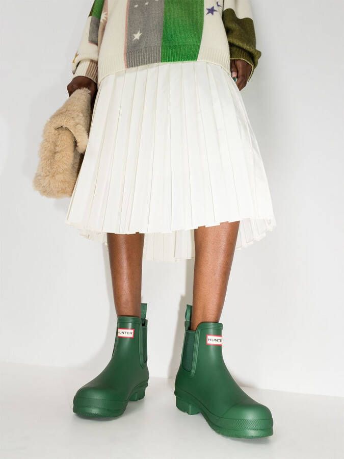 Hunter Original Chelsea laarzen Groen