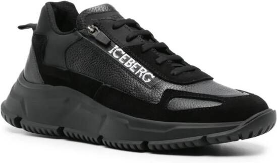 Iceberg Gregor leren sneakers Zwart