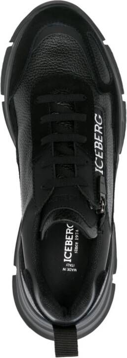 Iceberg Gregor leren sneakers Zwart