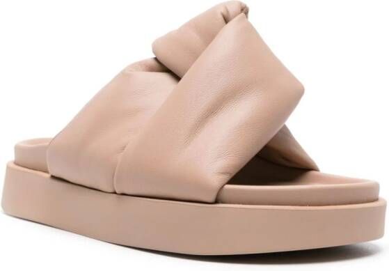 Inuikii Leren slippers Beige