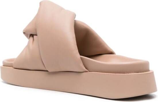 Inuikii Leren slippers Beige