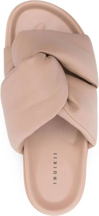 Inuikii Leren slippers Beige