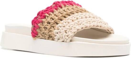 Inuikii Losgebreide slippers Beige