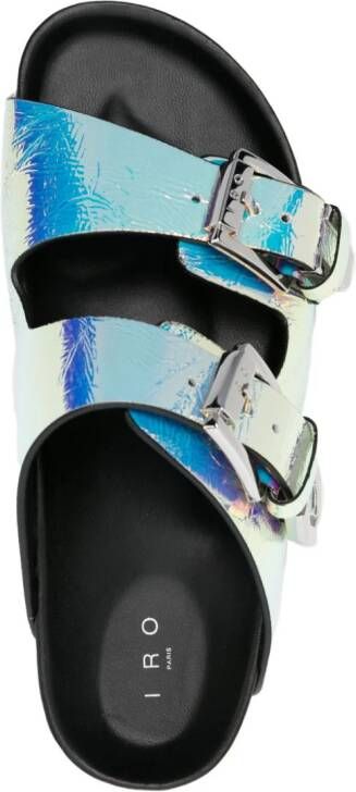 IRO Billie holografische slippers Blauw