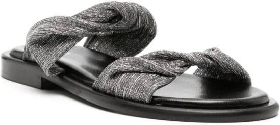 IRO Twist Glitter slippers Zilver