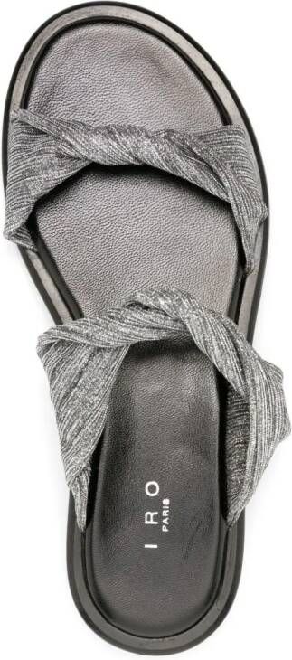 IRO Twist Glitter slippers Zilver