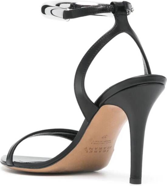 ISABEL MARANT Leren sandalen Zwart