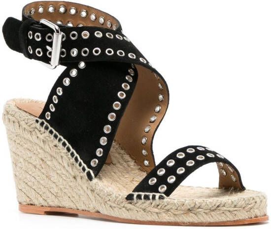 ISABEL MARANT Iriane espadrilles met studs Zwart