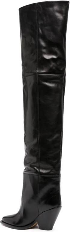 ISABEL MARANT 90 mm Lalex kniehoge laarzen Zwart