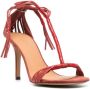 ISABEL MARANT Anssi leren sandalen Rood - Thumbnail 2