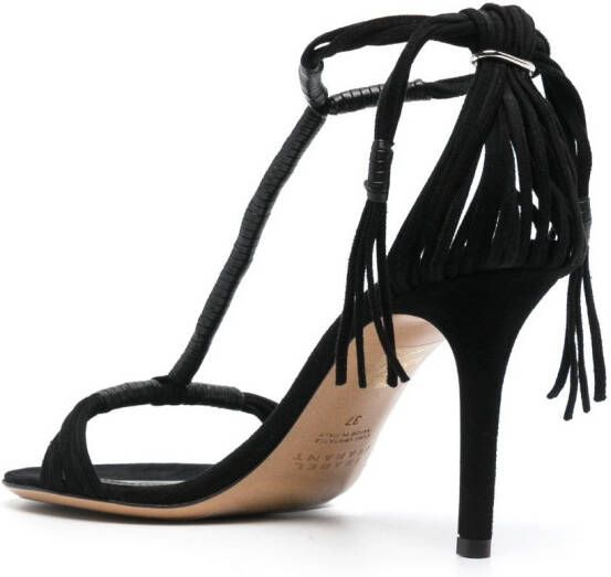 ISABEL MARANT Anssi leren sandalen Zwart