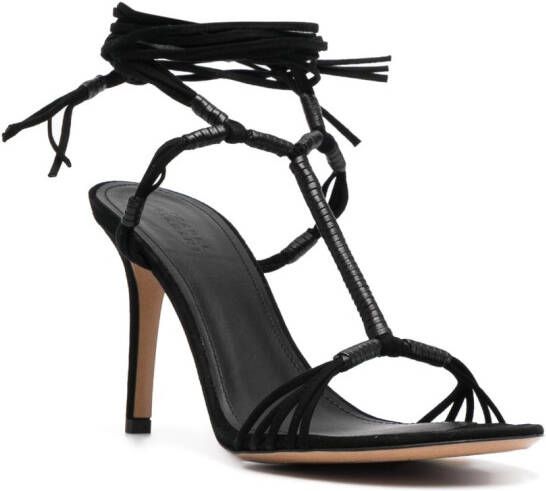 ISABEL MARANT Arja suède sandalen Zwart