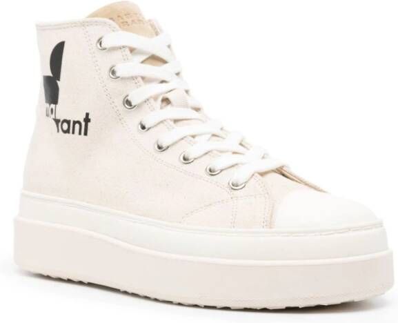 ISABEL MARANT Austen sneakers met logoprint Beige