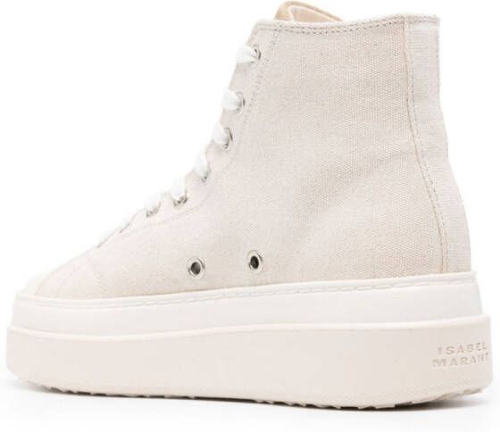 ISABEL MARANT Austen sneakers met logoprint Beige