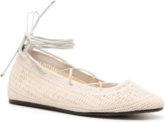 ISABEL MARANT Belna ballerina's met veters Beige