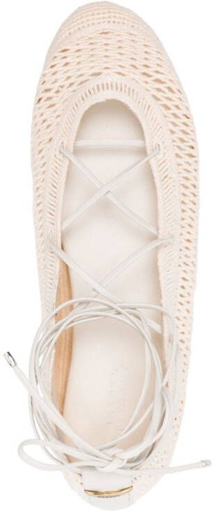 ISABEL MARANT Belna ballerina's met veters Beige