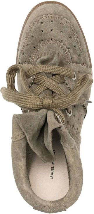 ISABEL MARANT Bobby sneakers met sleehak Groen