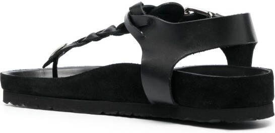 ISABEL MARANT Sandalen met gevlochten detail Zwart