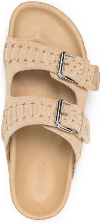 ISABEL MARANT Gevlochten sandalen Beige