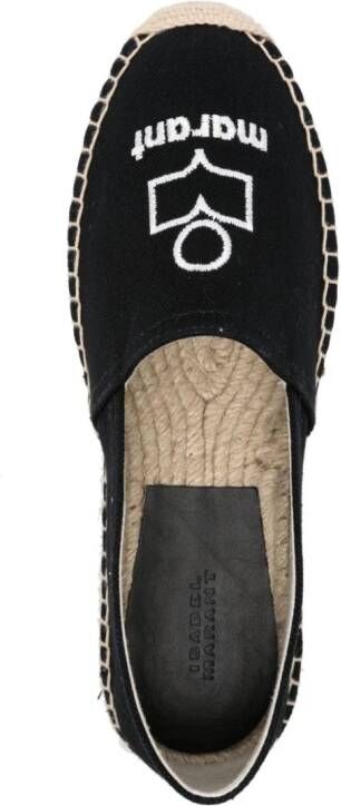 ISABEL MARANT Canae espadrilles met logo Zwart