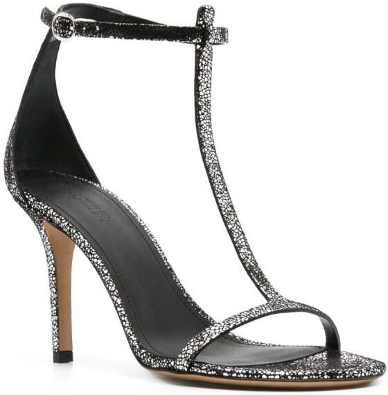 ISABEL MARANT Leren sandalen Zilver