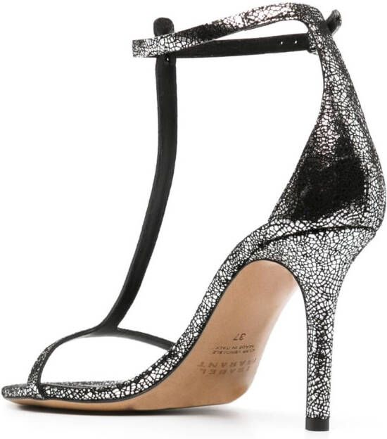 ISABEL MARANT Leren sandalen Zilver