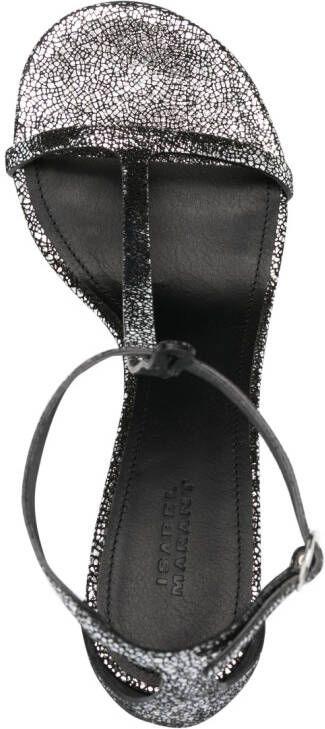 ISABEL MARANT Leren sandalen Zilver