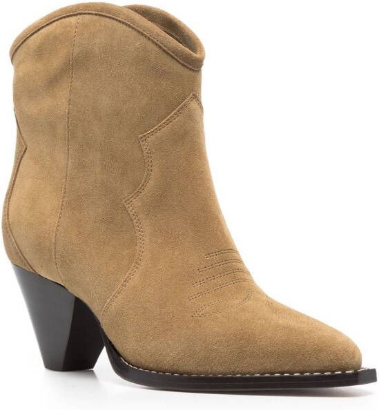 ISABEL MARANT Darizo suède enkellaarzen Beige