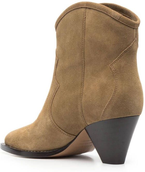 ISABEL MARANT Darizo suède enkellaarzen Beige