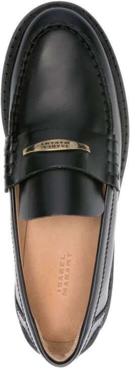 ISABEL MARANT Frezza leren loafers Zwart