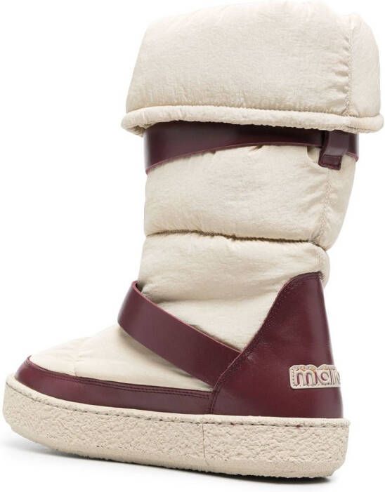 ISABEL MARANT Gewatteerde enkellaarzen Beige