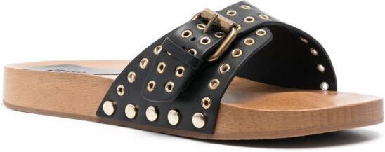 ISABEL MARANT Jaso slippers met gesp Zwart