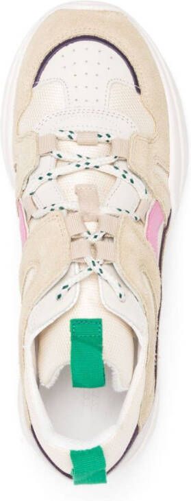 ISABEL MARANT Kindsay sneakers met vlakken Beige