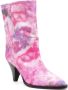 ISABEL MARANT Laarzen met tie-dye print Roze - Thumbnail 2