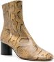 ISABEL MARANT Leaden leren enkellaarzen Beige - Thumbnail 2