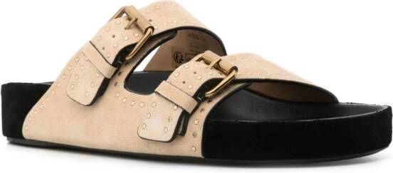 ISABEL MARANT Lennyo sandalen met gesp Beige