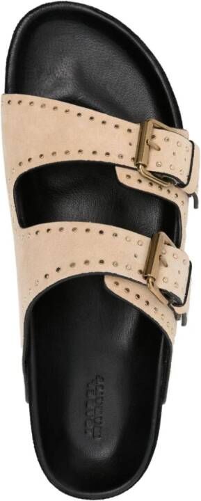 ISABEL MARANT Lennyo sandalen met gesp Beige