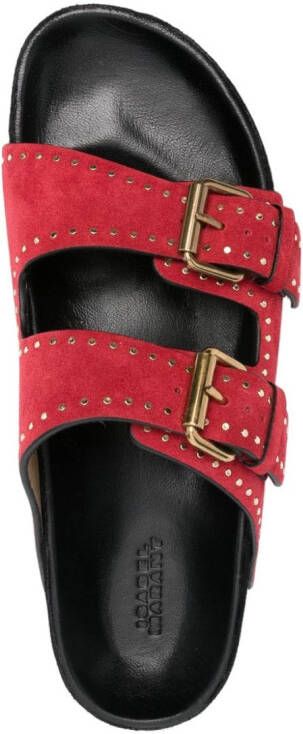 ISABEL MARANT Lennyo suède sandalen Rood