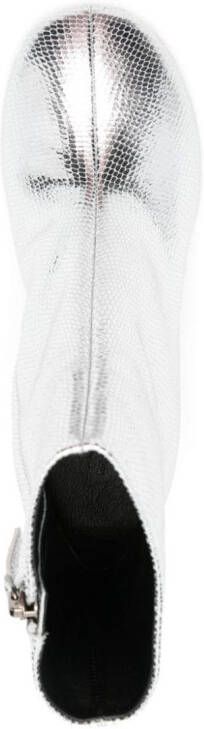 ISABEL MARANT Labee 90mm leren laarzen Zilver