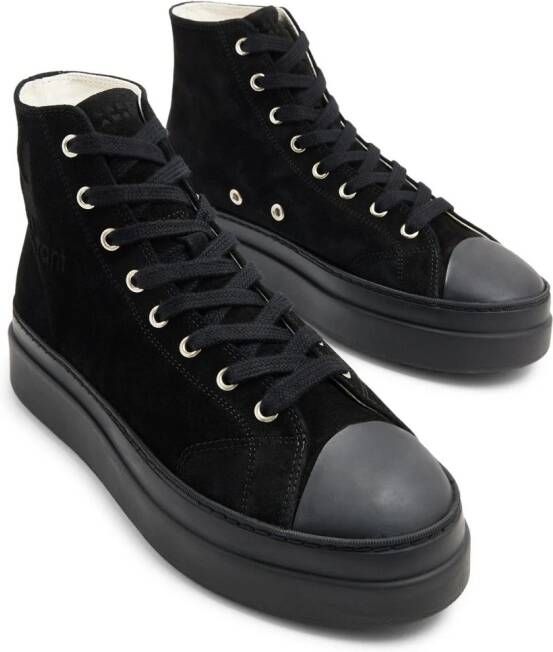 ISABEL MARANT logo-print hi-top sneakers Zwart