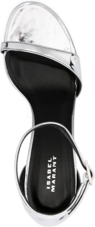 ISABEL MARANT Ailisa leren sandalen Zilver