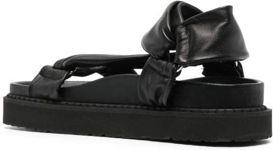 ISABEL MARANT Naori sandalen van bewerkt leer Zwart
