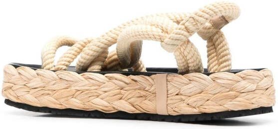 ISABEL MARANT Sandalen met plateauzool Beige